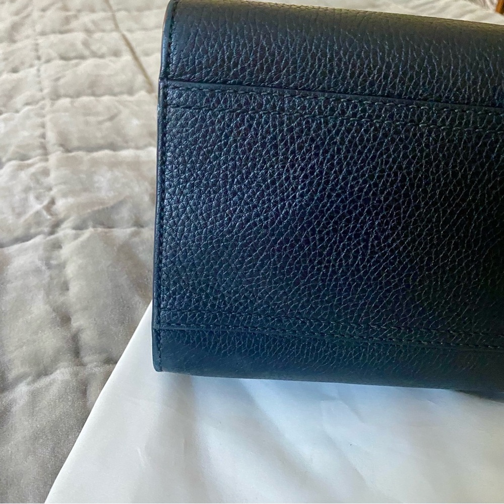 GUCCI GG MARMONT LEATHER TOP HANDLE BAG 421890 BLACK - Picture 4 of 15